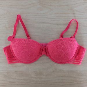 NWOT La Senza Pink Lace Bra 34A